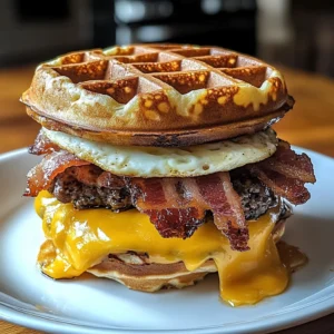Maple Bacon Waffle Burger 6 Ingredients Ultimate Delicious
