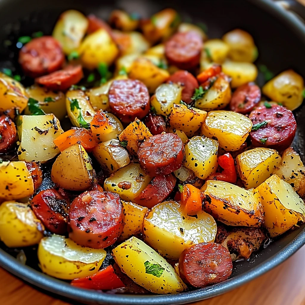 One Pan Kielbasa and Potatoes 5 Steps Easy Delicious