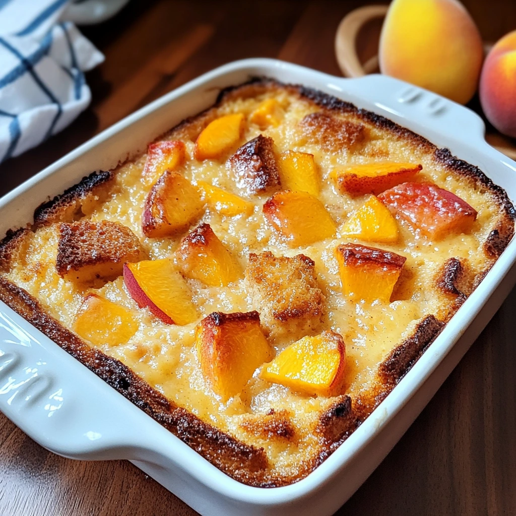 Peach Bread Pudding 5 Steps Ultimate Delicious