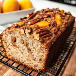 Peach Pecan Bread 7 Ingredients Easy Delicious