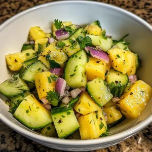 Pineapple Cucumber Salad 4 Servings Easy Delicious