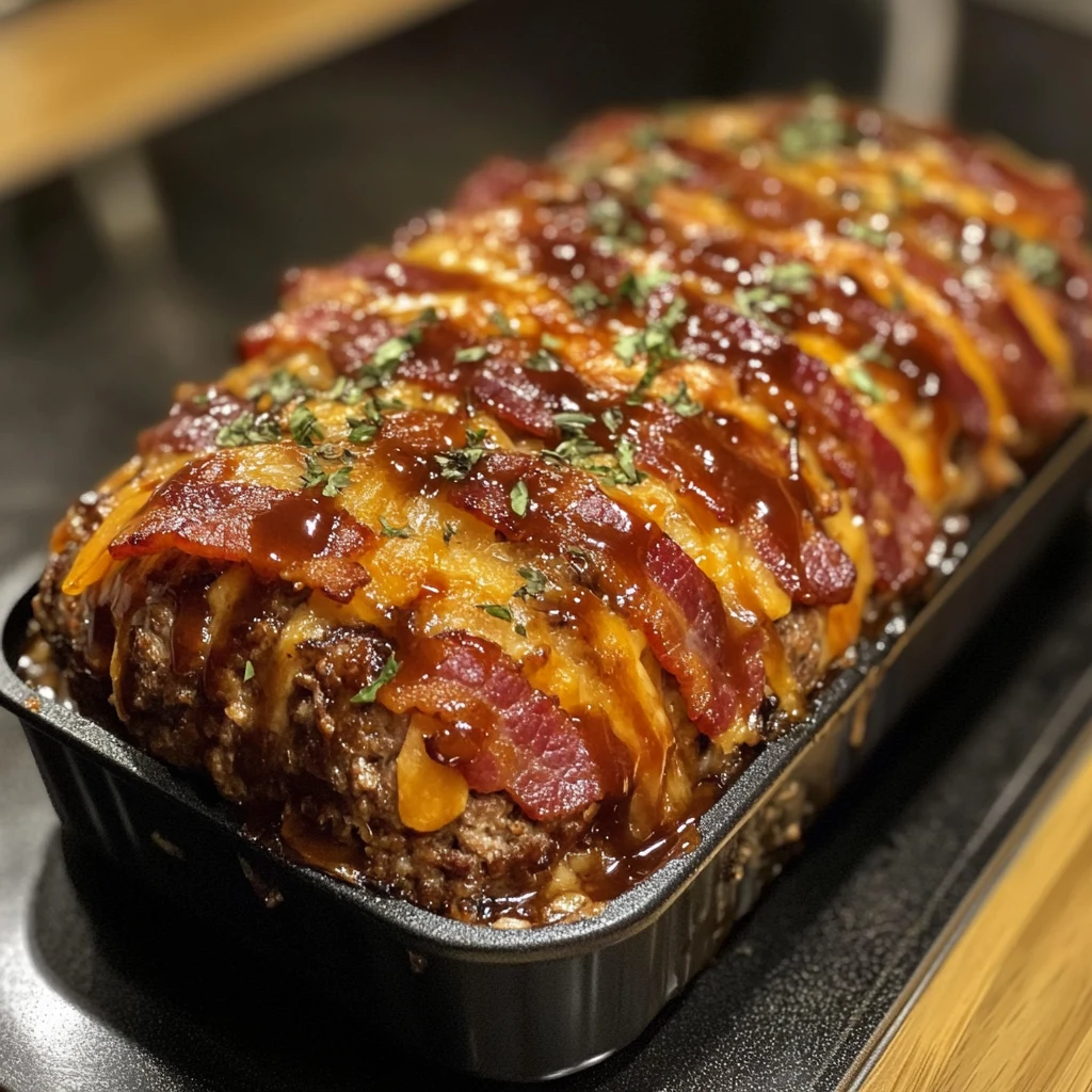 BBQ Bacon Cheddar Meatloaf 4 Servings Perfectly Delicious
