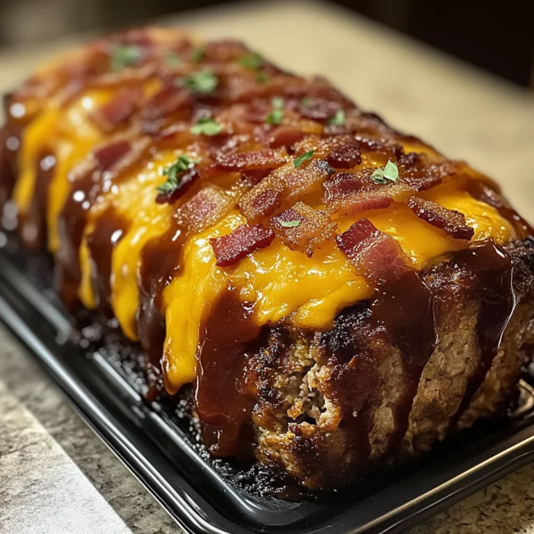 BBQ Bacon Cheddar Meatloaf 4 Servings Perfectly Delicious