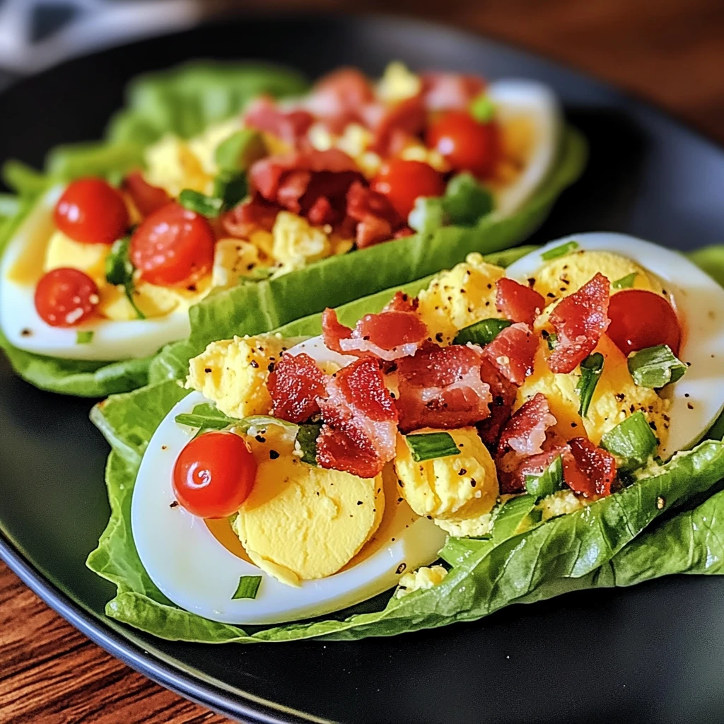 BLT Egg Salad Lettuce Wraps 4 Servings Easy Delicious