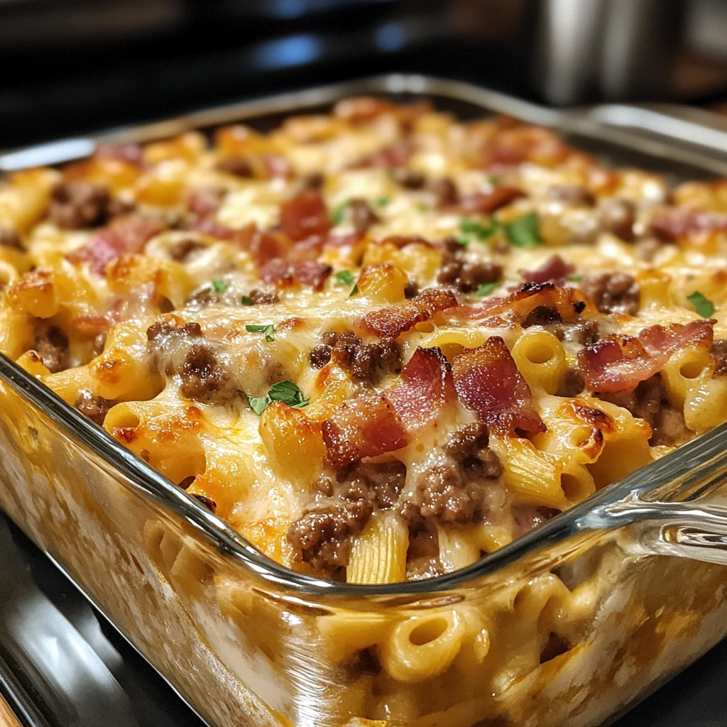 Bacon Cheeseburger Mac Casserole 30 Minutes Ultimate Delicious