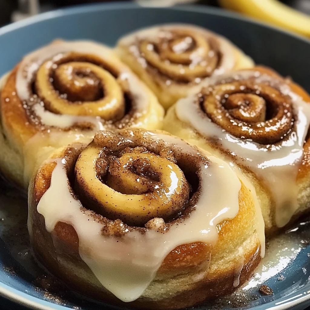 Banana Bread Cinnamon Rolls 8 Ingredients Perfect Delicious
