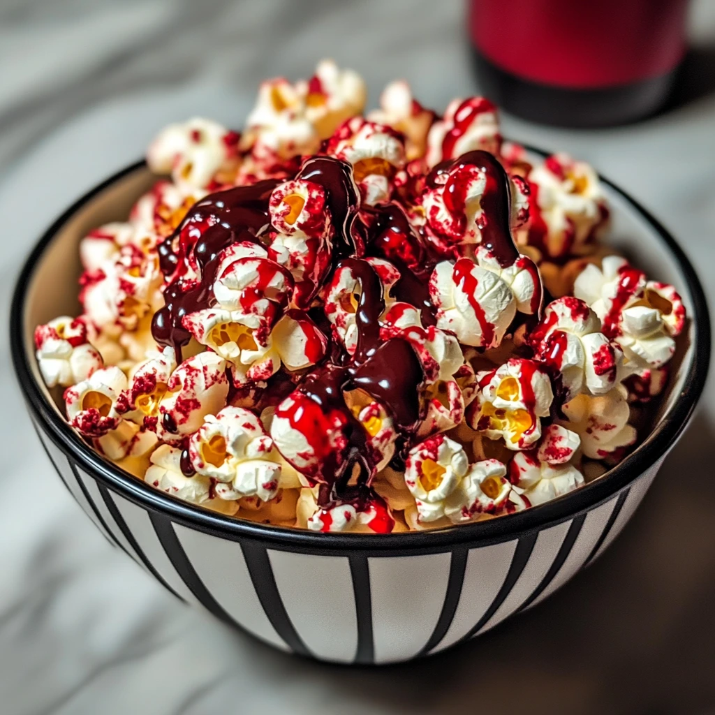 Bloody Red Velvet Popcorn 5 Steps Easy Delicious