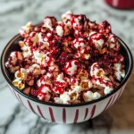 Bloody Red Velvet Popcorn 5 Steps Easy Delicious