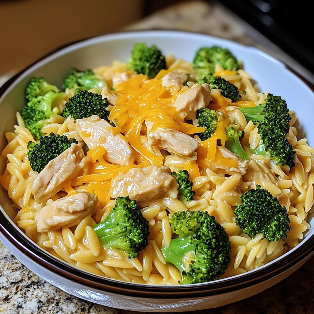Cheesy Chicken Broccoli Orzo 30 Minutes Ultimate Delicious