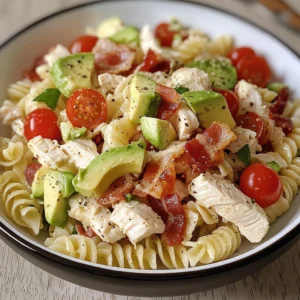 Chicken Club Pasta Salad 7 Ingredients Easy Delicious