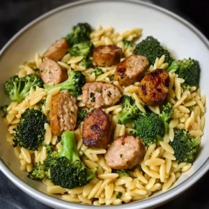 Chicken Sausage and Broccoli Orzo 30 Minutes Easy Delicious
