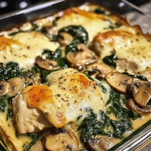 Chicken Spinach Mushroom Bake 30 Minutes Amazing Recipe