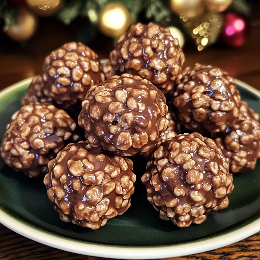 Christmas Chocolate Rice Krispie Balls 6 Ingredients Amazing
