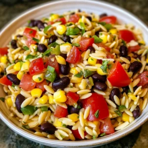 Cowboy Orzo Salad 7 Ingredients Easy Delicious