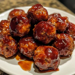 Cranberry Glazed BBQ Bacon Cheeseburger Meatballs 30 Minutes Easy Delicious