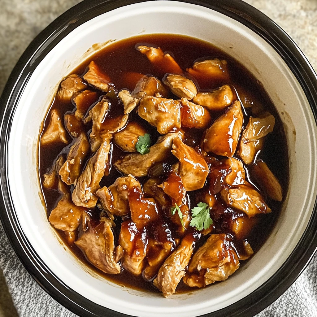 Crock Pot Bourbon Chicken 4 Ingredients Easy Delicious