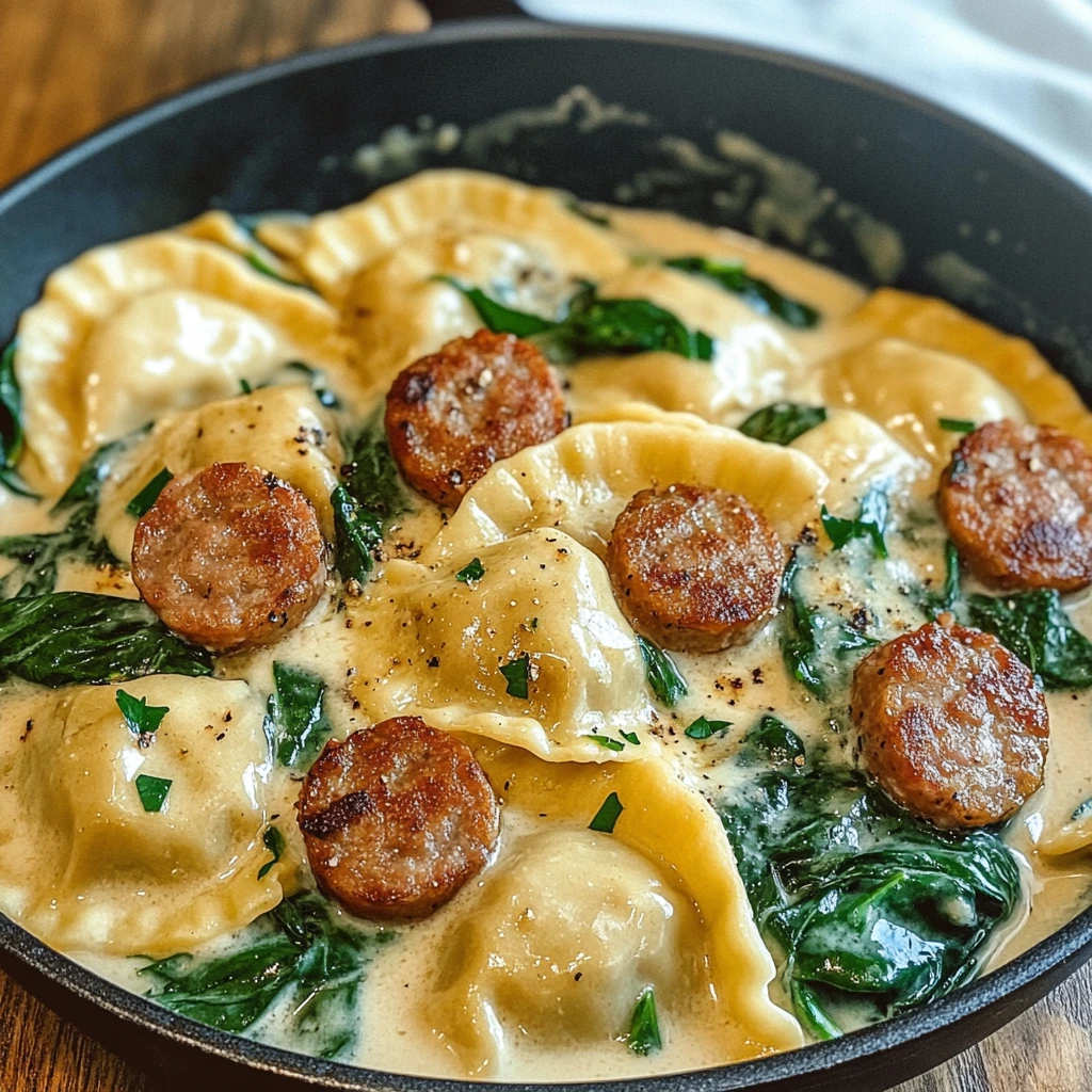 Creamy Pierogi and Turkey Sausage Skillet 30 Minutes Easy Delicious