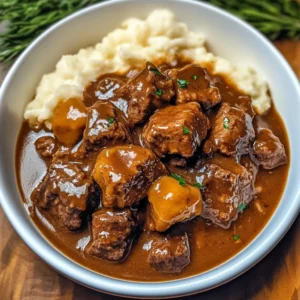 Crock Pot Beef Tips and Gravy 4 Servings Easy Delicious