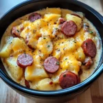 Crockpot Cheesy Potatoes and Kielbasa 4 Servings Easy Delicious