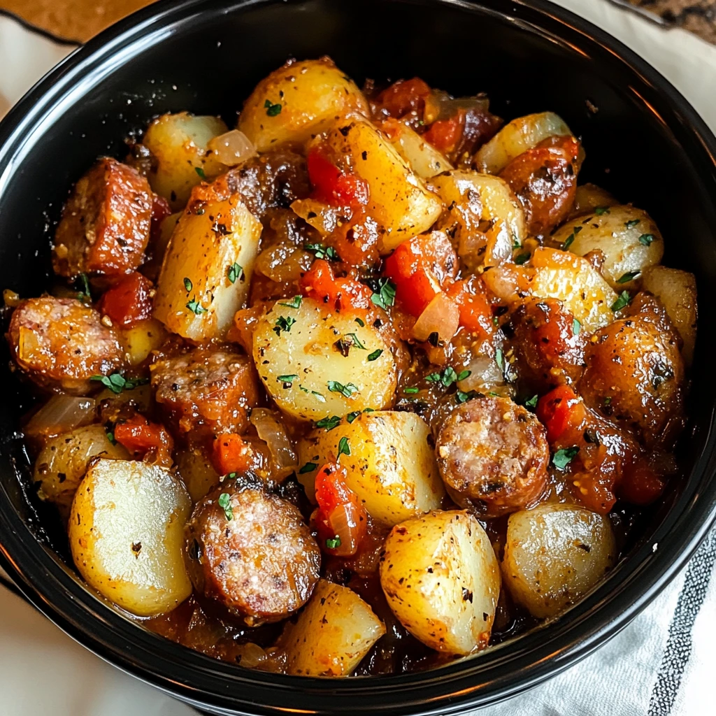 Crockpot Sausage Casserole 7 Ingredients Easy Delicious