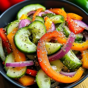Cucumber Sweet Pepper Salad 4 Servings Perfect Delicious