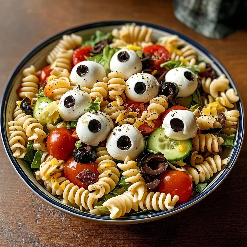 Eyeball Pasta Salad 5 Steps Ultimate Delicious