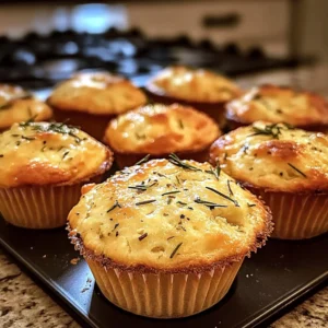 Golden Crust Garlic Rosemary Focaccia Muffins 20 Minutes Amazing