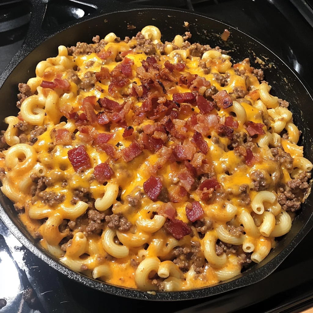 Loaded Bacon Cheeseburger Pasta Skillet 30 Minutes Ultimate Delicious
