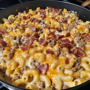 Loaded Bacon Cheeseburger Pasta Skillet 30 Minutes Ultimate Delicious