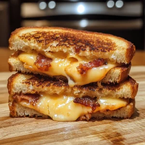 Maple Bacon Cheddar Grilled Cheese 4 Ingredients Easy Delicious