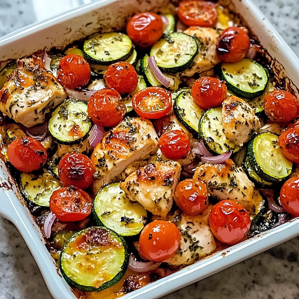Mediterranean Chicken Zucchini Bake 30 Minutes Easy Delicious