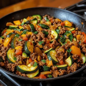 Mexican Zucchini and Ground Beef Skillet 30 Minutes Easy Delicious