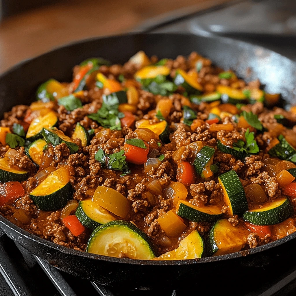 Mexican Zucchini and Ground Beef Skillet 30 Minutes Easy Delicious