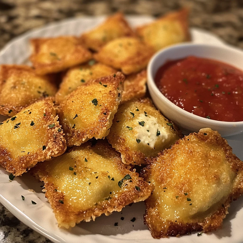 Mozzarella-Stuffed Fried Ravioli Bites 4 Servings Awesome Delicious
