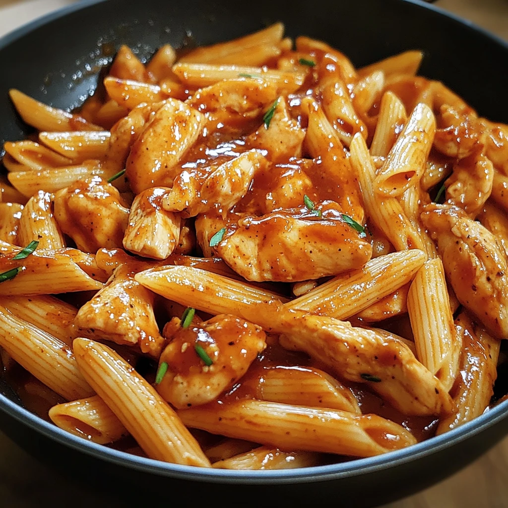 One-Pan Tangy Honey BBQ Chicken Penne 30 Minutes Easy Delicious