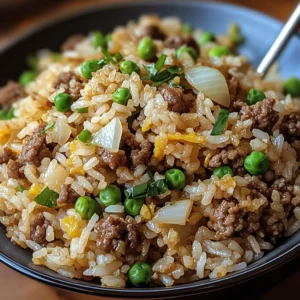 Onion Beef Fried Rice 4 Servings Quick Delicious