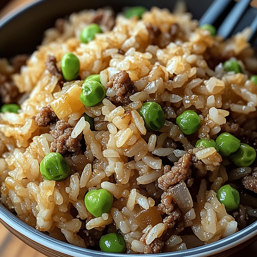 Onion Beef Fried Rice 4 Servings Quick Delicious