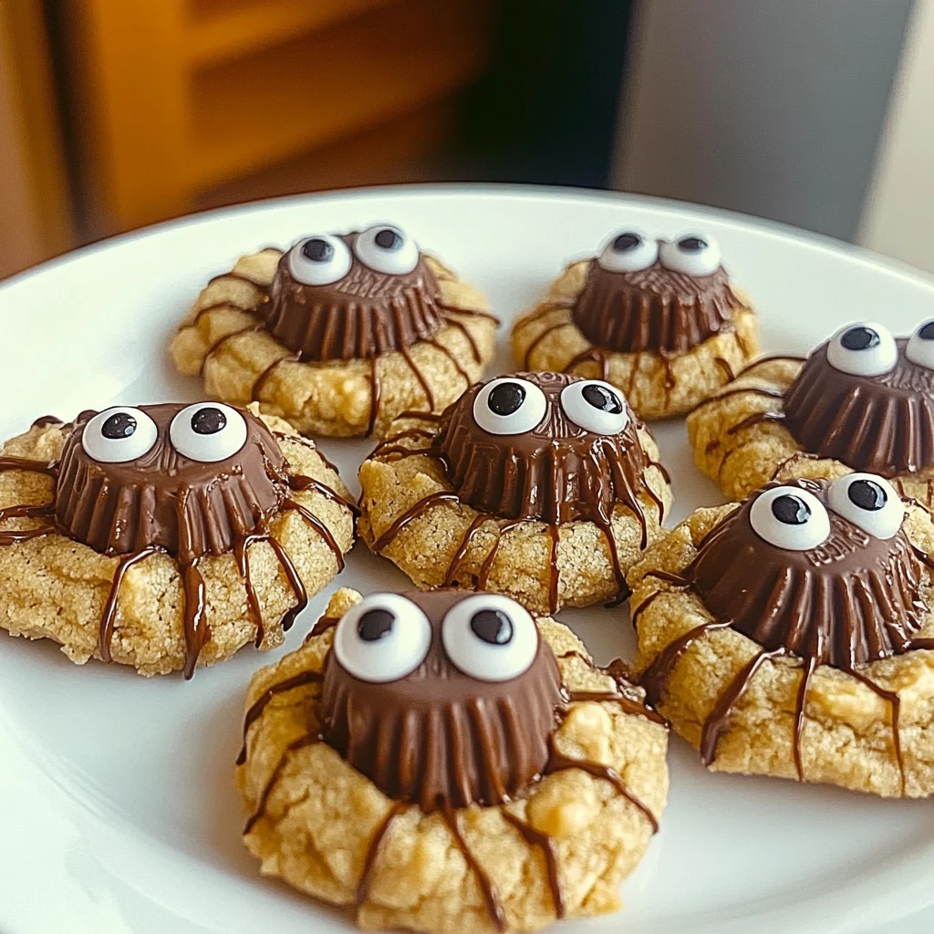 Peanut Butter Spider Cookies 8 Steps Awesome Delicious