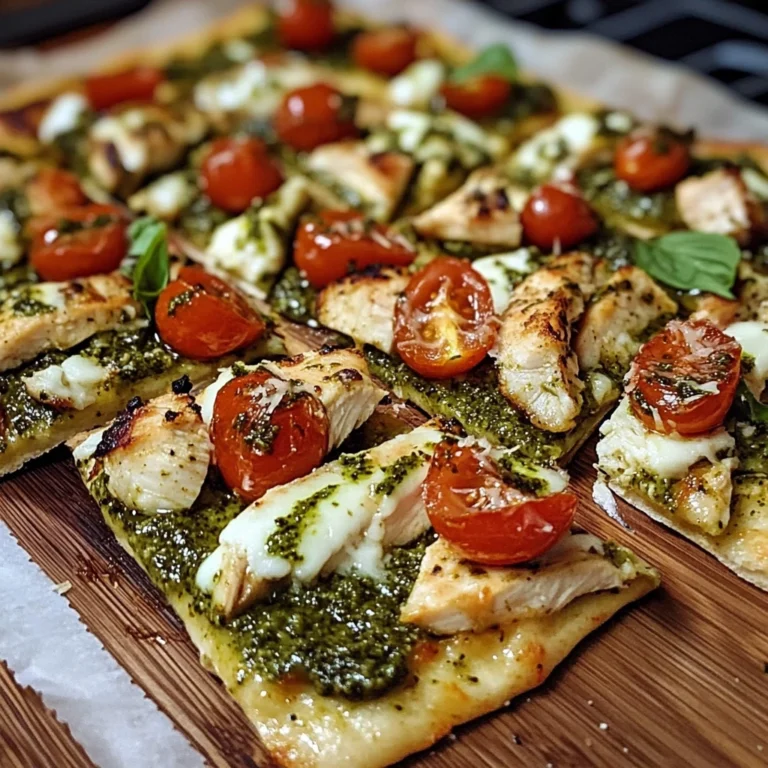 Pesto Chicken Flatbread 4 Servings Ultimate Delicious
