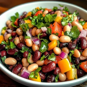 Rainbow Bean Salad 5 Ingredients Easy Delicious