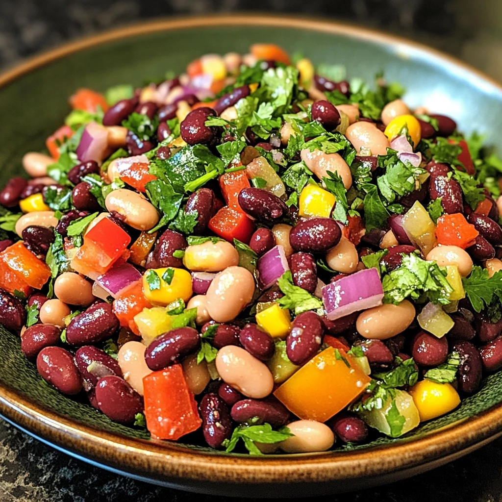 Rainbow Bean Salad 5 Ingredients Easy Delicious