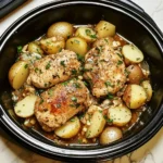 Slow Cooker Parmesan Garlic Chicken and Potatoes Recipe