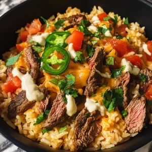 Steak Queso Rice 4 Servings Ultimate Delicious