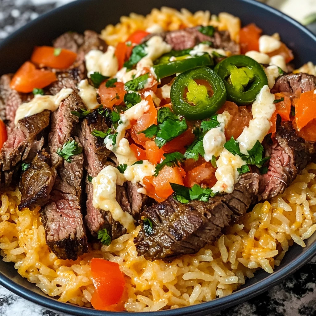 Steak Queso Rice 4 Servings Ultimate Delicious