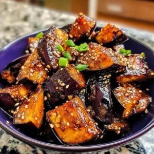 Sticky Garlic Eggplant 4 Servings Easy Delicious