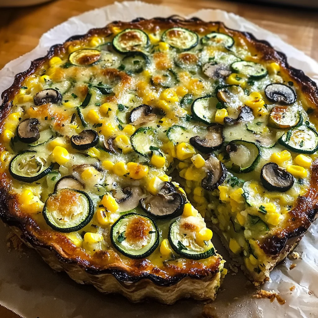 Sweet Corn Zucchini Pie 4 Servings Easy Delicious