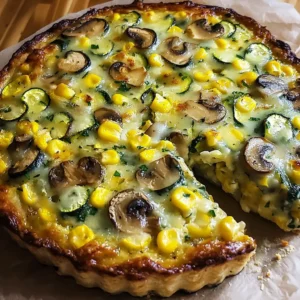 Sweet Corn Zucchini Pie 4 Servings Easy Delicious