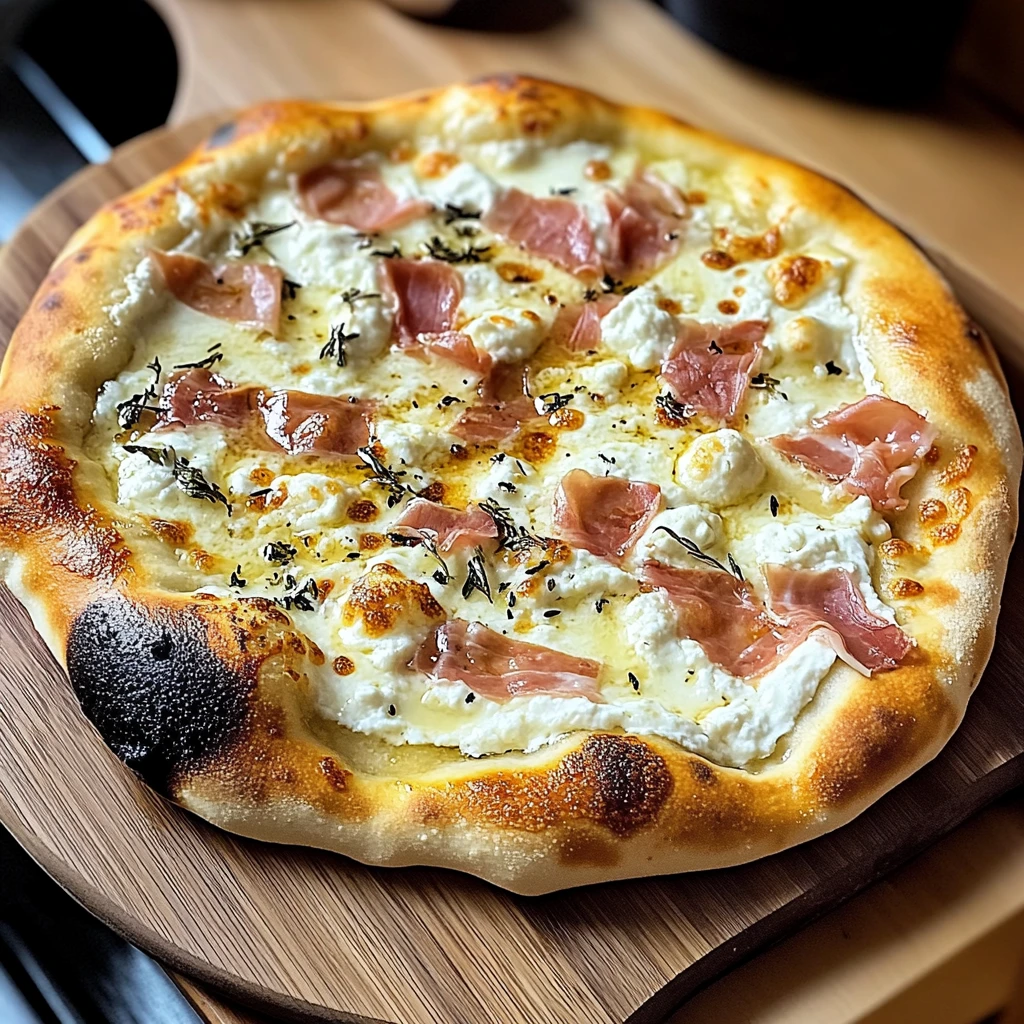 White Pizza with Prosciutto 5 Steps Ultimate Delicious