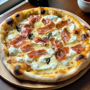White Pizza with Prosciutto 5 Steps Ultimate Delicious