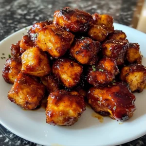 Air Fryer Honey BBQ Chicken Bites 10 Minutes Amazing